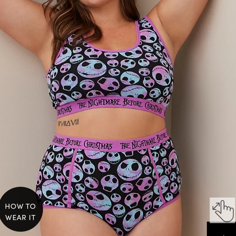 🆕️💜💙 3X SET - 💀NIGHTMARE BEFORE CHRISTMAS BRALETTE & HIGH WAIST SET -